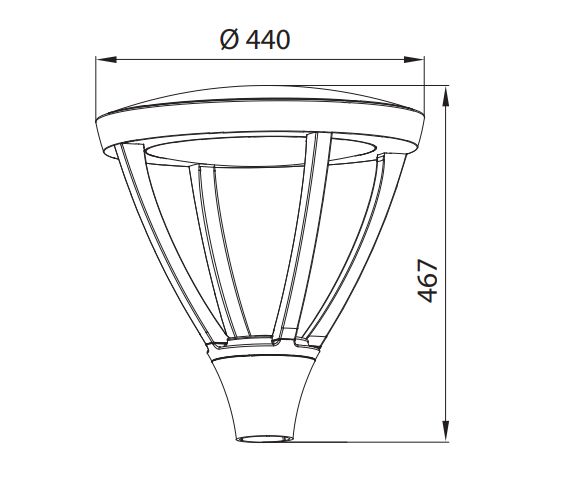 Lampa parkowa na słup